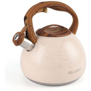 Chaleira de Chá 2.7L com Apito Aço Inoxidável Branca BELANKO BE TK PURE Branco