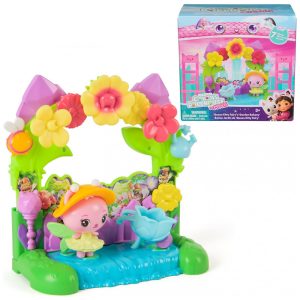 Gabbys Dollhouse Jardim da Rainha Gatinha Fada na Sacada com Acessórios para Boneca e Brinquedo para Meninas e Meninos a partir de 3 anos