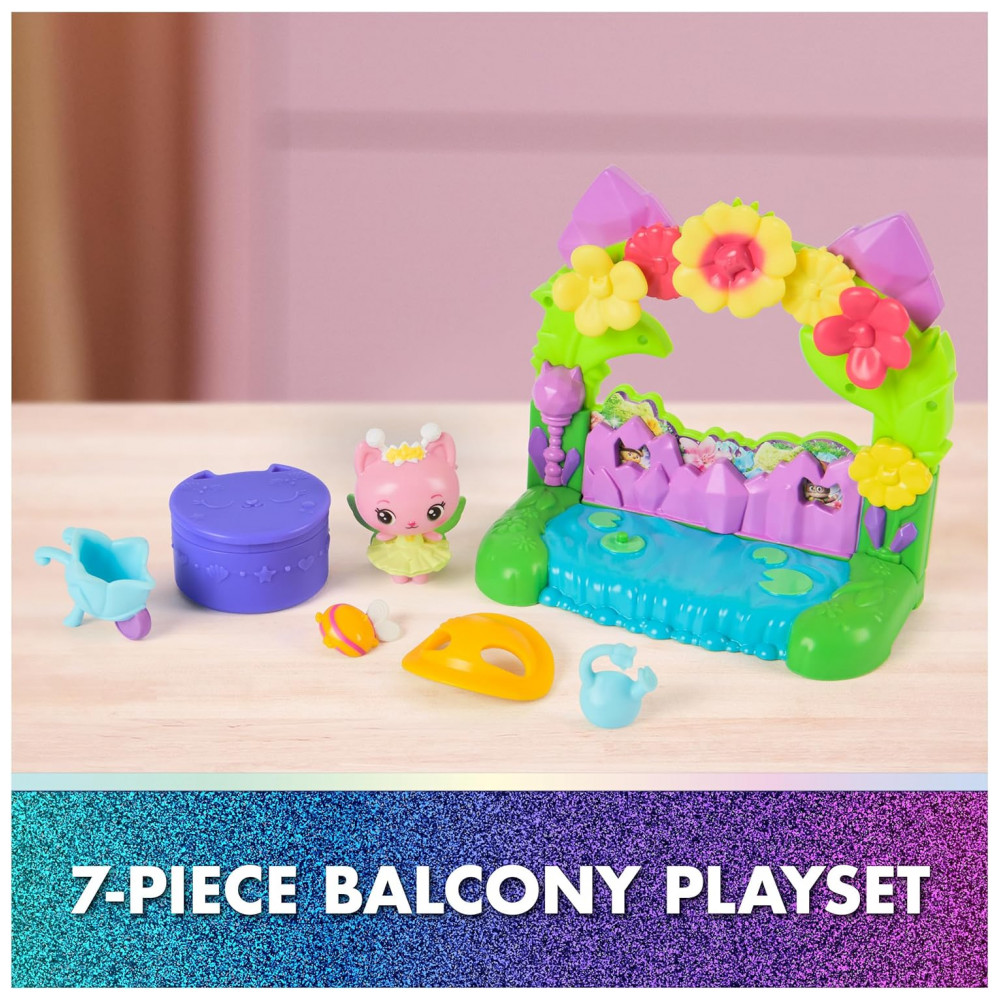 Gabbys Dollhouse, Jardim da Rainha Gatinha Fada na Sacada, com Acessórios para Boneca e Brinquedo, para Meninas e Meninos a partir de 3 anos - Imagem 3