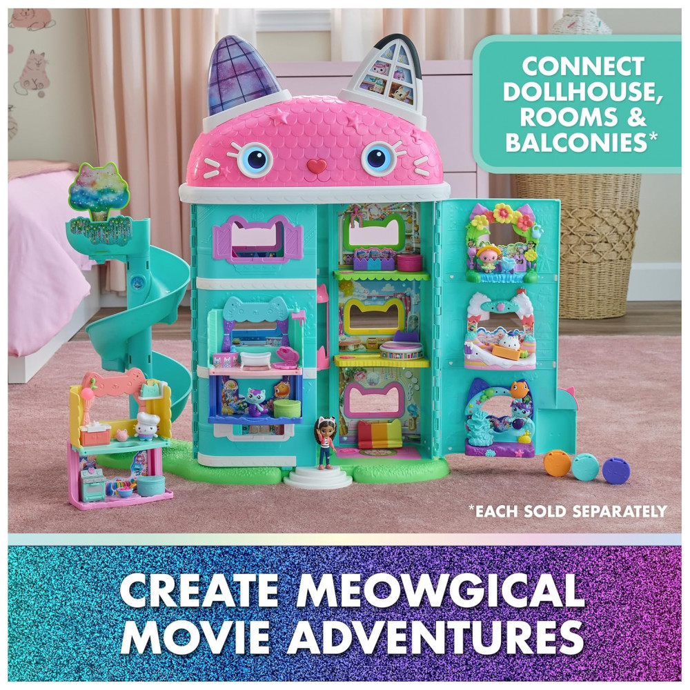 Gabbys Dollhouse, Jardim da Rainha Gatinha Fada na Sacada, com Acessórios para Boneca e Brinquedo, para Meninas e Meninos a partir de 3 anos - Imagem 5