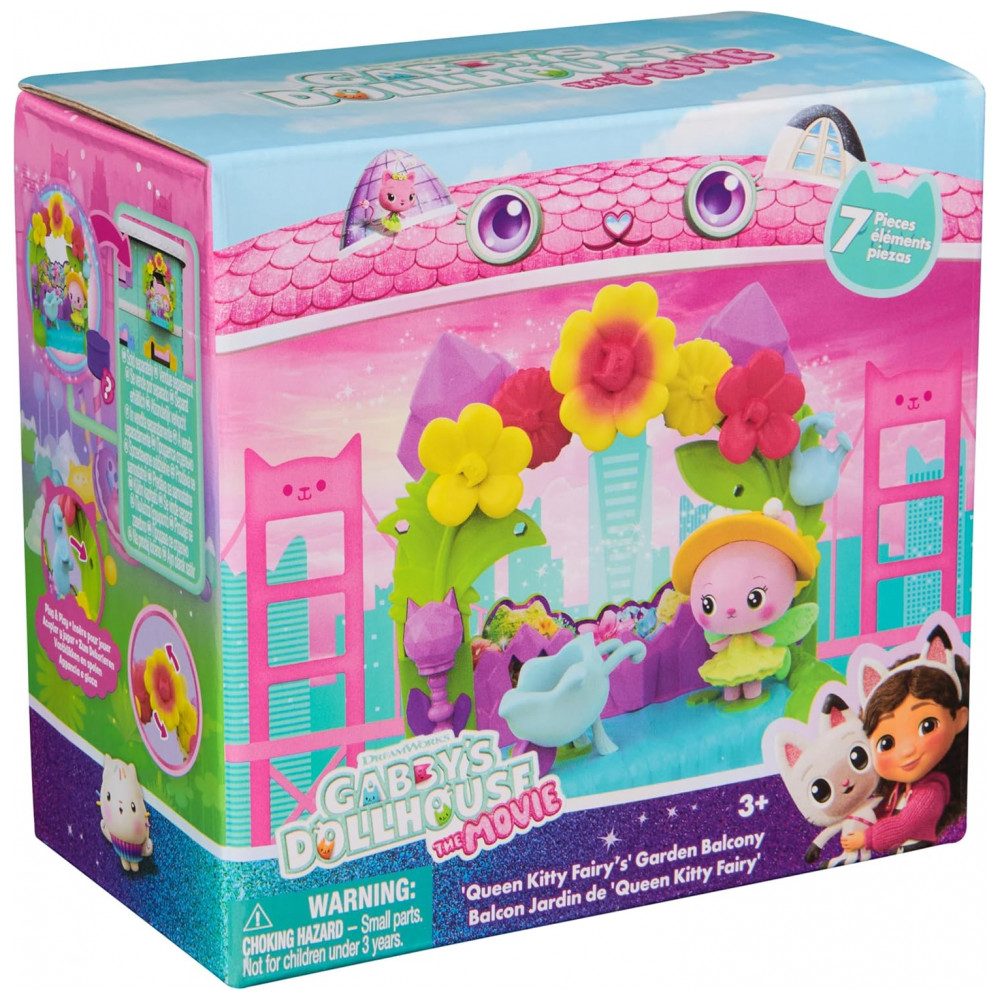 Gabbys Dollhouse, Jardim da Rainha Gatinha Fada na Sacada, com Acessórios para Boneca e Brinquedo, para Meninas e Meninos a partir de 3 anos - Imagem 9