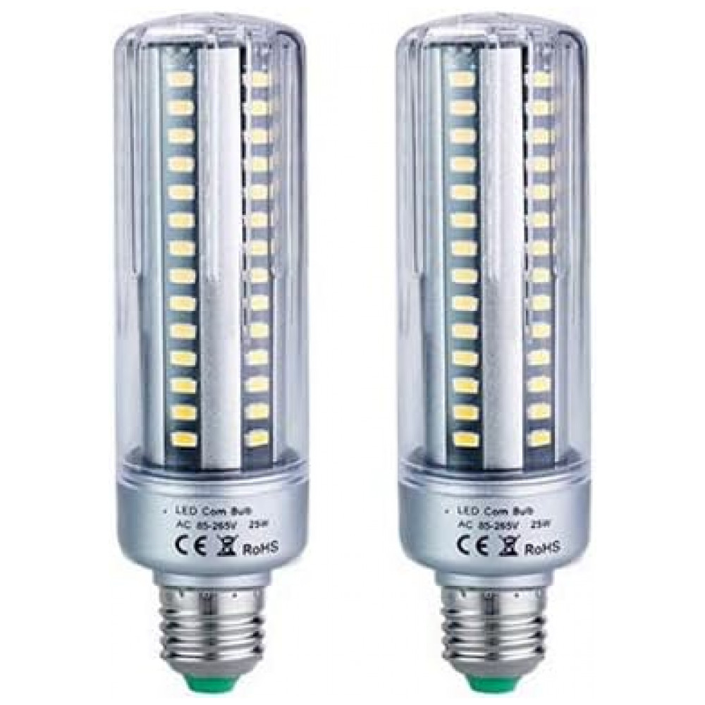 Lâmpadas LED Milho 25W 2 Unidades E27 2700K Luz Quente 2000 Lumens, Substitui 180W, Econômicas para Casa, Galpões, Jardim e Quintal,Bulbright