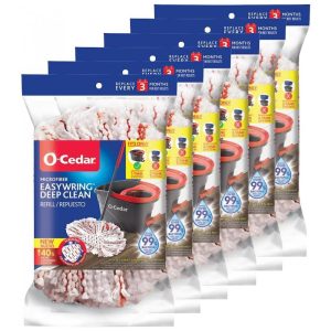 Refil Mop Microfibra Compatível com O Cedar 6 Unidades