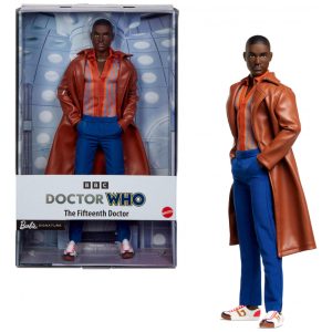Boneco Barbie The Fifteenth Doctor Doctor Who colecionável 14ª temporada jaqueta marrom base e certificado de autenticidade 2025