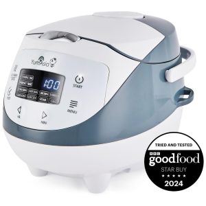 Yum Asia YUM EN06US Panela de Arroz Elétrica 0.6L com Painel de Controle Digital 600W 110V Branca