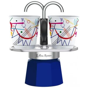Mini Cafeteira de Café Expresso Manual 95 mL Bialetti Alumínio Azul