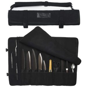 Asaya Estojo Bolsa Portátil para Facas com 10 Slots Facas não Incluídas Preto