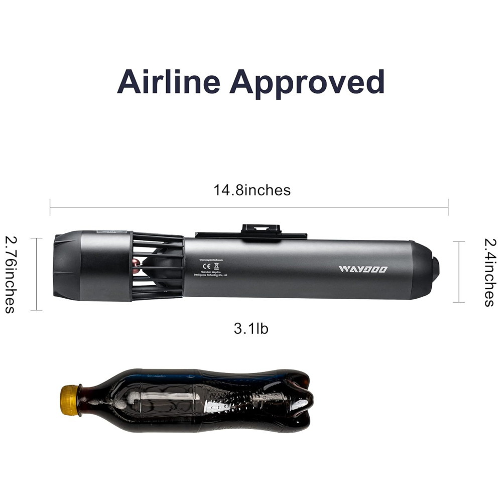 Scooter Subaquática Propulsor de Mergulho com Snorkel para Crianças e Adultos Waydoo Cinza - Imagem 2