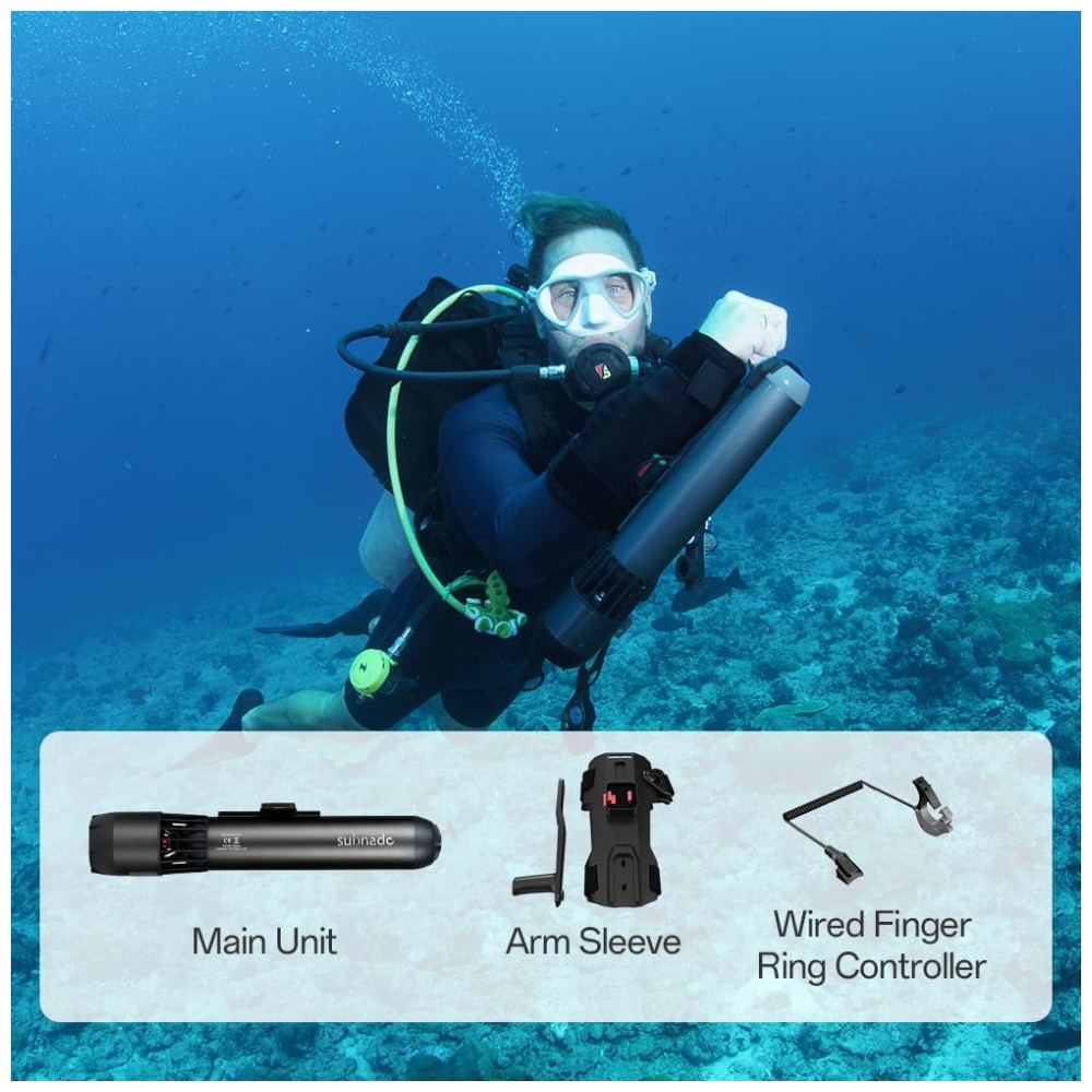 Scooter Subaquática Propulsor de Mergulho com Snorkel para Crianças e Adultos Waydoo Cinza - Imagem 6