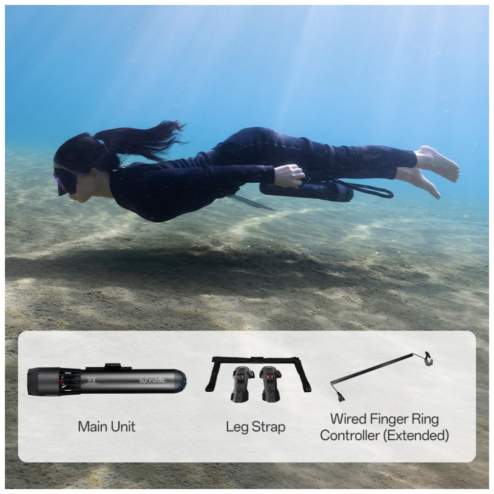 Scooter Subaquática Propulsor de Mergulho com Snorkel para Crianças e Adultos Waydoo Cinza - Imagem 7