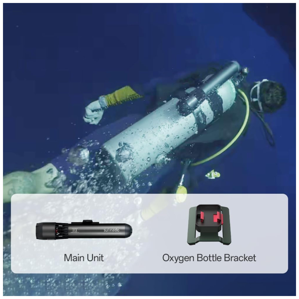 Scooter Subaquática Propulsor de Mergulho com Snorkel para Crianças e Adultos Waydoo Cinza - Imagem 9