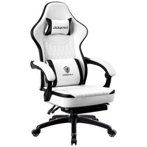 Cadeira Gamer Ergonômica com Apoio para Lombar e Cabeça Dowinx Branco