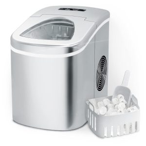 Máquina de Gelo Automática Portátil até 11 kg de Gelo em 24h 110v SMAD HZB 12A 3 Prateado