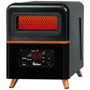 Aquecedor Elétrico com Sistema de Aquecimento Duplo Híbrido 1500W 110V Dr Infrared Heater DR978 Preto