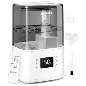 Ultrassônico umidificador de ar quente e frio Boxing para quarto e sala grandes com controle remoto difusor de aromas tanque de água de 45L