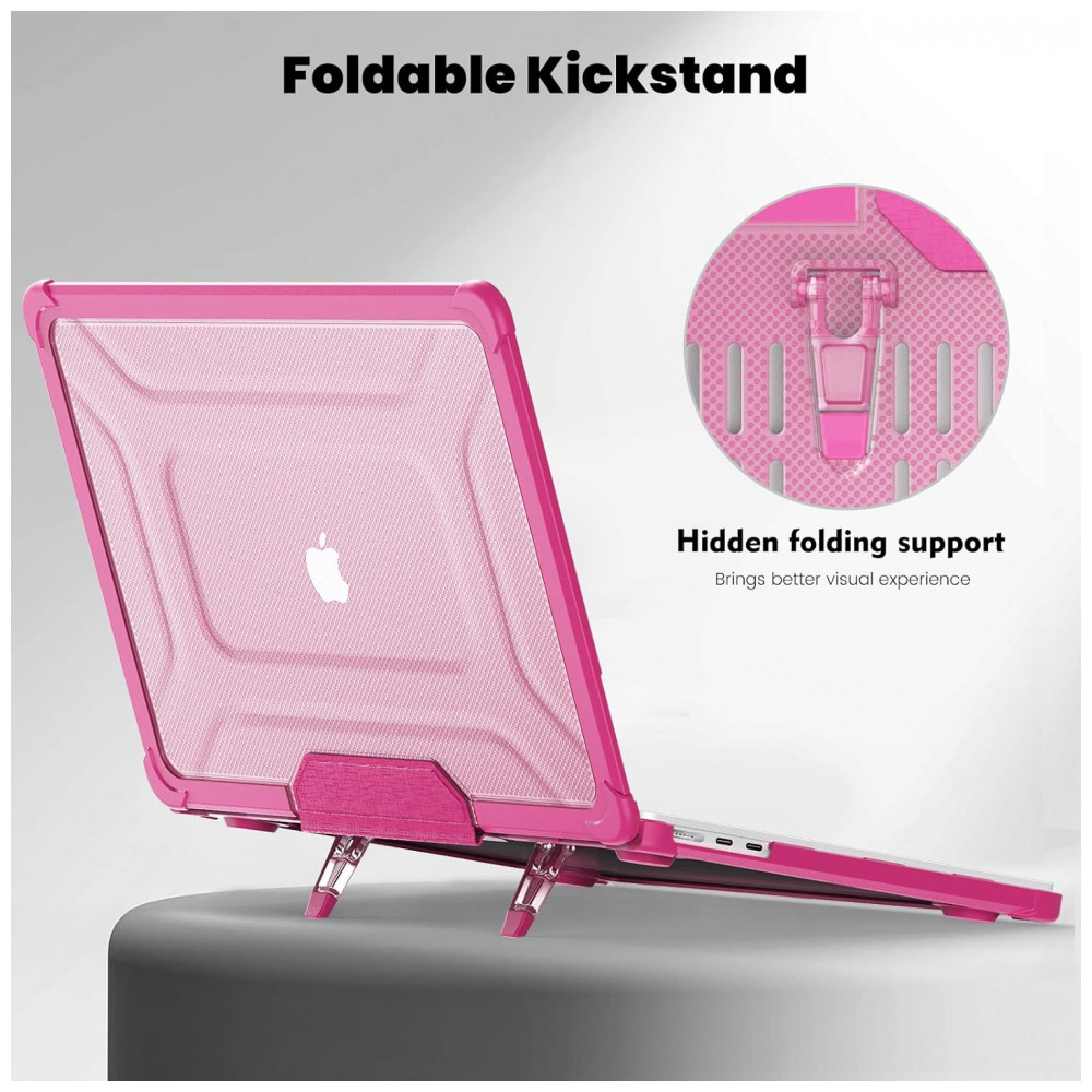 Capa Rígida Antichoque Pink XK para MacBook Air 15″ (2023–2025 Modelos A3241/A3114/A2941 M2/M3/M4) – MEEgoodo - Imagem 5