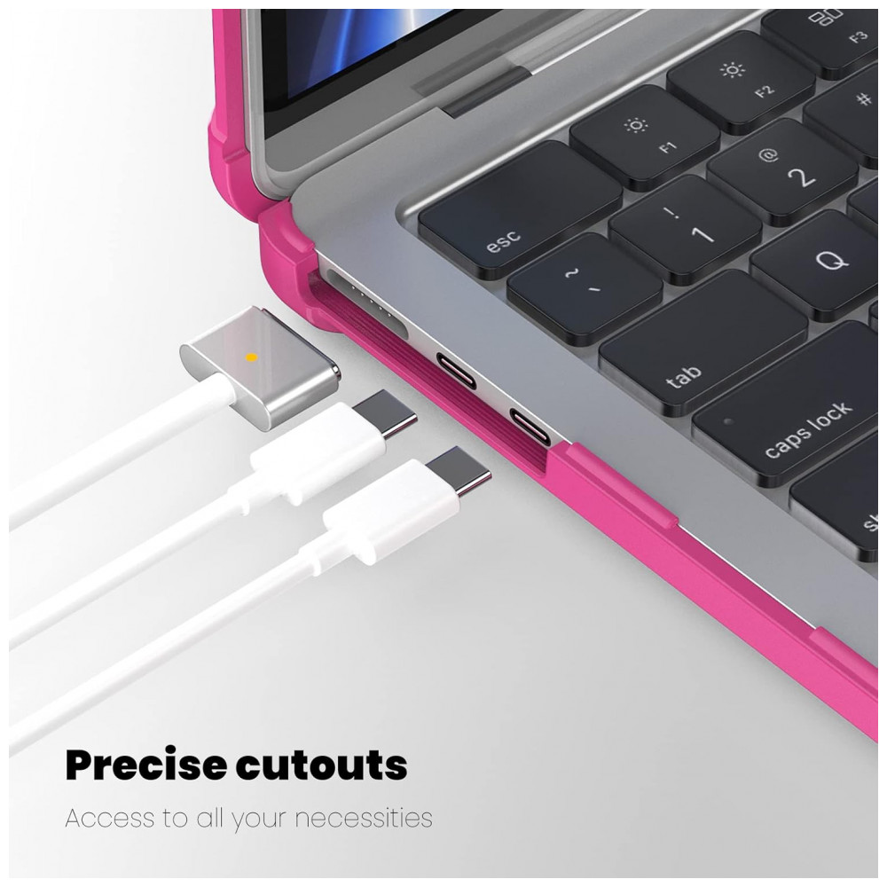 Capa Rígida Antichoque Pink XK para MacBook Air 15″ (2023–2025, Modelos A3241/A3114/A2941, M2/M3/M4) – MEEgoodo - Imagem 6