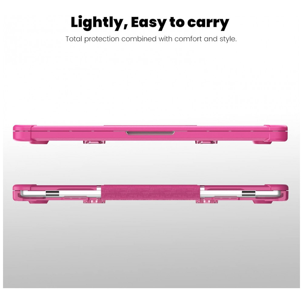 Capa Rígida Antichoque Pink XK para MacBook Air 15″ (2023–2025, Modelos A3241/A3114/A2941, M2/M3/M4) – MEEgoodo - Imagem 8