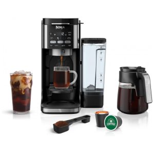 Máquina de Café e Gelado Quente DualBrew de 12 xícaras 110V 1550W Ninja CFP101 Preta
