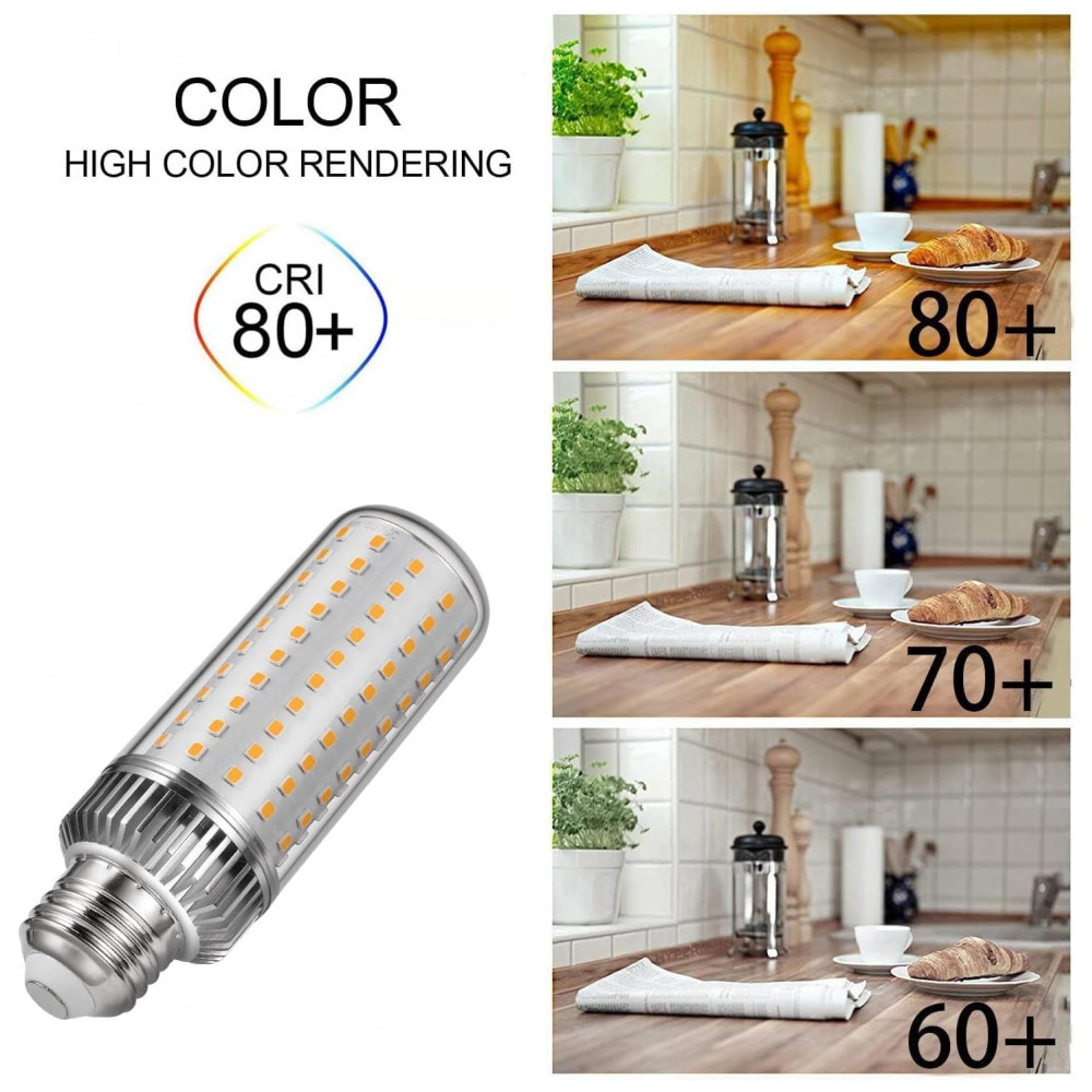 Lâmpada LED Milho E27 20W 180W Equiv. 3000K Branco Quente 2000LM Não Dimável 3 Unidades para Lustre, Arandela e Abajur,USZWBY - Imagem 3