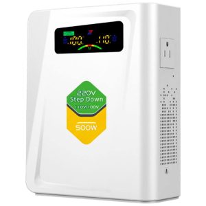 Transformador de Tensão 220V para 110V Potência de 500W com 10 Funções ZHENGXI Branco