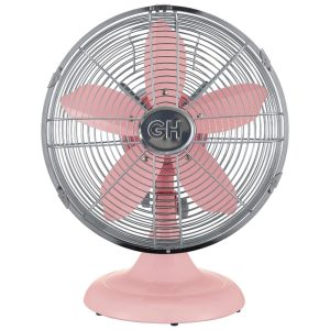 Ventilador de Mesa Retrô com 3 Velocidades 110V Good Housekeeping 92604 Rosa