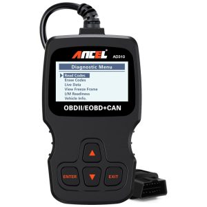 Scanner Automotivo Profissional com Diagnóstico OBD II 12V ANCEL AD310 Preto