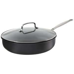 Frigideira Antiaderente com Tampa de Vidro Aço Anodizado Cuisinart 622 30DF Chefs Classic