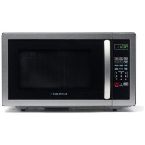 Micro Ondas de Bancada em Aço Inoxidável 31L com 6 Programas e Trava para Crianças 110V 1000W Farberware Prata