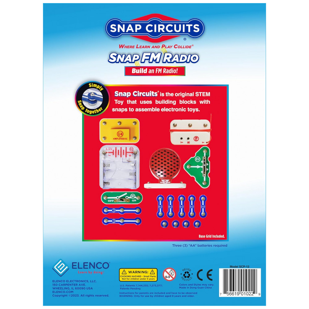 Snap Circuits Mini FM Radio Kit (SCP12) – Kit Educacional de Eletrônica para Crianças a Partir de 8 Anos - Imagem 2