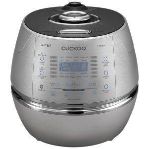 elétrico por indução aquecimento arroz panela de pressão 10 copos Metallic CUCKOO CRP CHSS1009FN Cinza