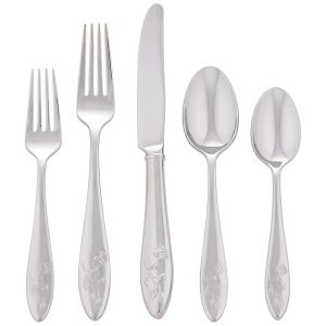 Conjunto de Talheres Sofisticação e Durabilidade para Sua Casa com 5 Peças e Material de Aço Inoxidável LENOX Butterfly 803604 Prata