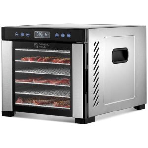Desidratador Magic Mill Pro 7 bandejas inox controle digital de temperatura e tempo função manter aquecido 600W