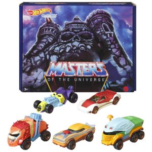 Conjunto com 5 Carros Colecionáveis Hot Wheels Masters of the Universe em Escala 1:64 Mattel
