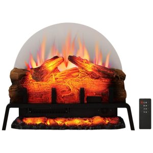 Lareira Elétrica Ecológica com Controle Remoto 6 Cores de Chama 5 Níveis de Brilho e Som Crepitante 110V 750W/1500W PuraFlame EF511A Preta