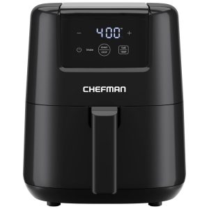 Fritadeira Air Fryer CHEFMAN 189L Digital Compacta com cesto antiaderente e lavável timer digital e lembrete para agitar ideal para refeições