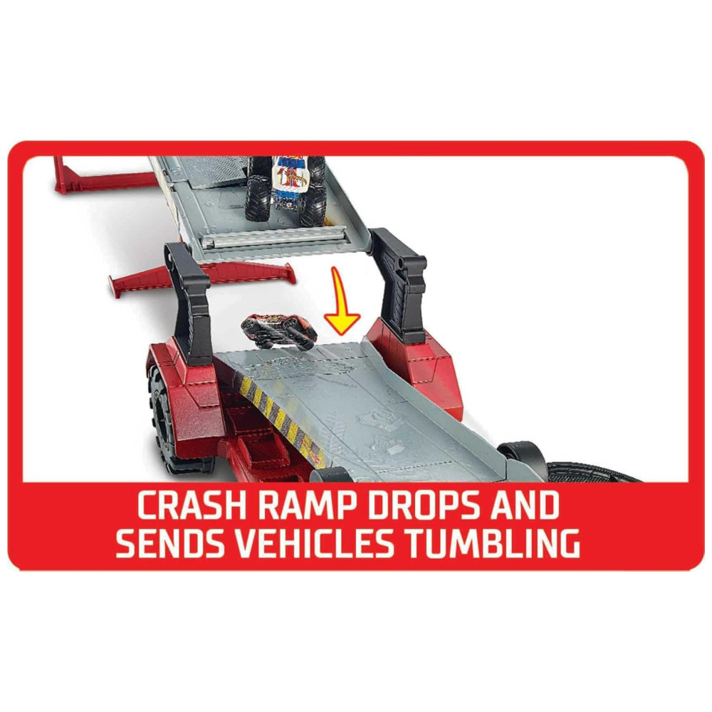 Caminhão Monstro Hot Wheels com Transportador e Pista de Corrida Inclui Bone Shaker em Escala 1:64 Mattel - Imagem 4