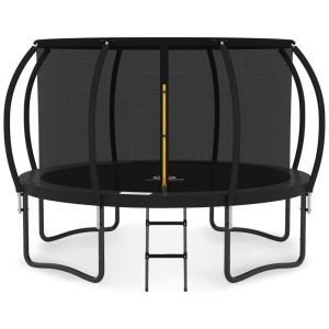 Cama Elastica Capacidade até 150 kg com Escada e Revestimento Antiferrugem JUMPZYLLA Preto