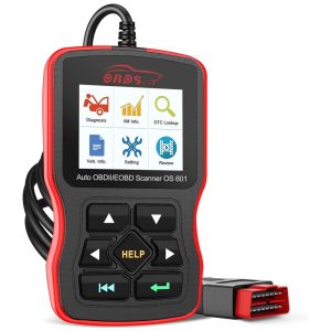 Scanner Automotivo Profissional com Diagnóstico OBD2 EOBD 12V OBDSCAR OS601 Vermelho