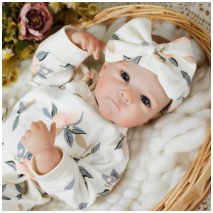 Bebê Recém-Nascido NewbornBonecas Bebê Reborn Realistas Babeviimt de 50 cm em Vinil Macio para Meninas com Acessórios e Caixa de Presente