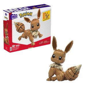 Conjunto de Blocos de Montar MEGA Pokémon Jumbo Eevee com 824 Peças Articulado 29 cm