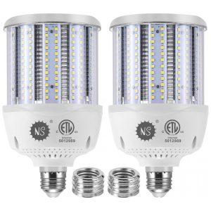 Pacote com 2 Lâmpadas de Milho LED 80W NS 5000K AC100-277V 12000lm Base E26/E39 Substituição de Lâmpadas HID para Iluminação Comercial Industrial