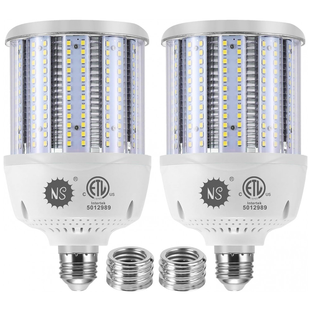 Pacote com 2 Lâmpadas de Milho LED 80W NS, 5000K, AC100-277V, 12000lm, Base E26/E39, Substituição de Lâmpadas HID para Iluminação Comercial Industrial