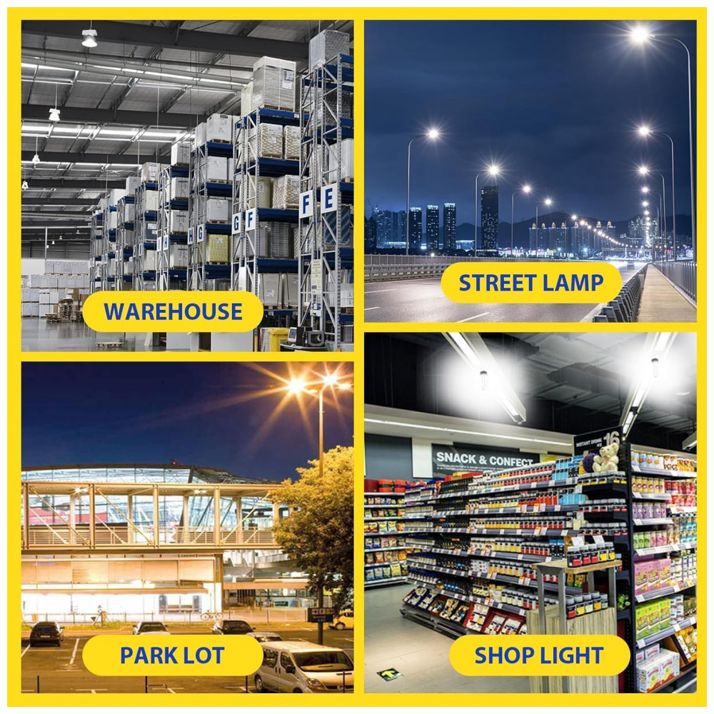 Pacote com 2 Lâmpadas de Milho LED 80W NS, 5000K, AC100-277V, 12000lm, Base E26/E39, Substituição de Lâmpadas HID para Iluminação Comercial Industrial - Imagem 6