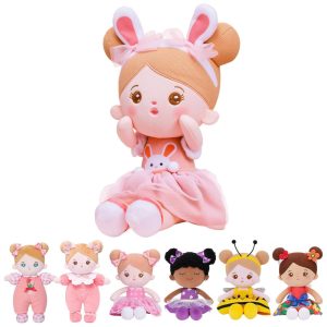 Boneca de Pelúcia Fofinha OUOZZZ para Bebês Meninas Primeira Boneca de Páscoa Coelho de Pelúcia para Crianças Brinquedos de Páscoa Decorações Cestas de Presente