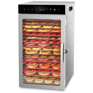 Desidratador de Alimentos Comercial - 10 Bandejas Timer Digital Controle de Temperatura e Proteção Contra Superaquecimento
