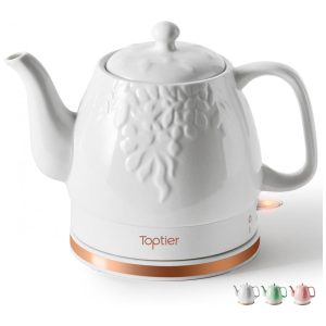 Chaleira Elétrica 1 L com Desligamento Automático 110V 1200W Toptier Branca