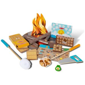 Kit Fogueira Infantil Campfire S Mores com 23 Peças para Crianças Acima de 3 Anos Melissa & Doug