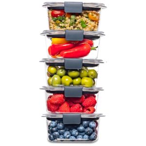 Poter Herméticos para Alimentos 300 mL Retangular 5 Unidades RUBBERMAID 2108398 Preto