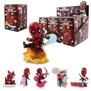 Kit Boneco Colecionável de 10 cm Tema Deadpool Classic Series Hero Box para Crianças de 10 Anos ou Mais YuMe Vermelho
